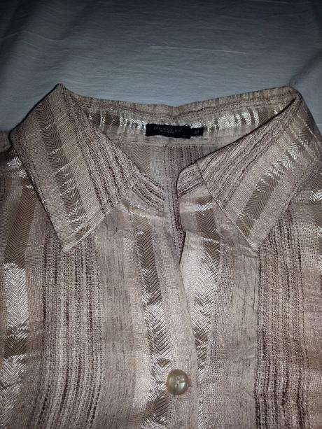 Sviatocna bluzka hneda s ligotavymi pasikmi, 46