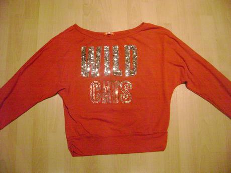 Cerveny top s flitrami, m