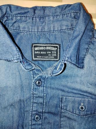 Riflová košeľa, zara,128