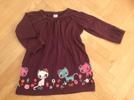 Šaty/tunika s mačičkami, h&m,80