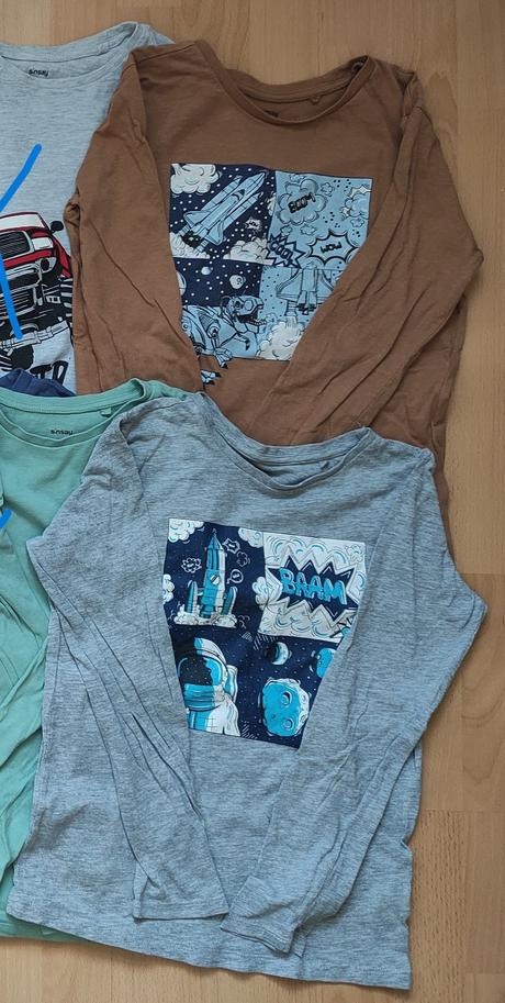 7x tričká s dlhým rukávom - sinsay - veľkosť 140, sinsay,140