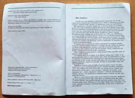 Predám učebnicu - základy práva, 