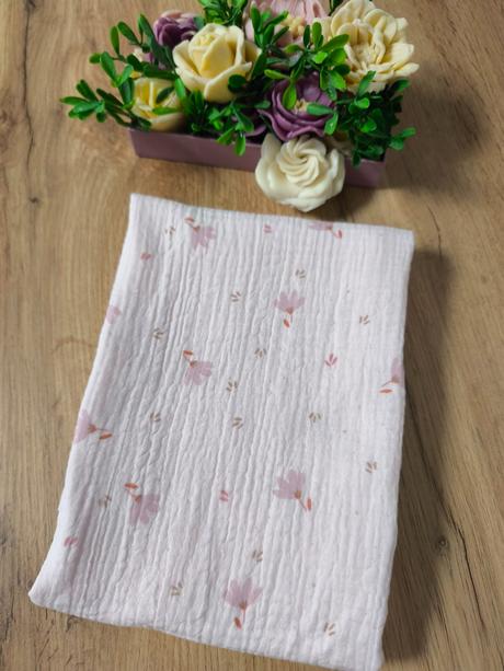 Mušelínová  plienka ružová, 