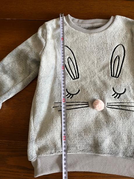 Teplá chlpatá mikina so zajačikom, kids,134
