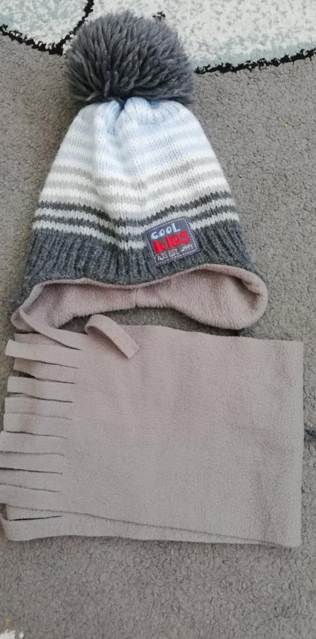 Zimná čiapka + šál veľ. 48-50, ajs,48