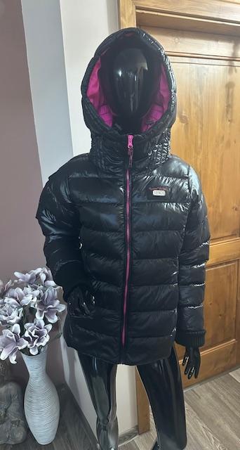 Prešívaná vetrovka s neónovou ružovou zn. uncs, l / m