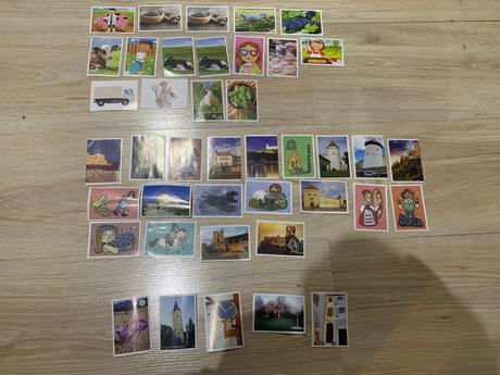 Nálepky jednota bila lego a ine,