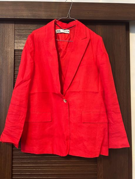 Lanové sako, zara,s