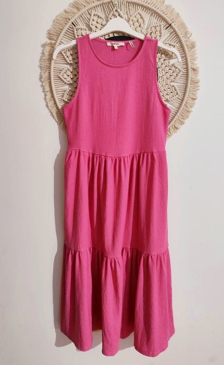 Ružové midi šaty, l