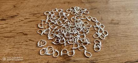 Základ na náušnice - 13 x 15 mm - strieborný, 