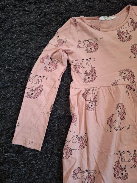 Ružové šaty, h&m,110