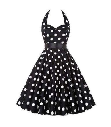 Saty retro polka dot, l / m / xl