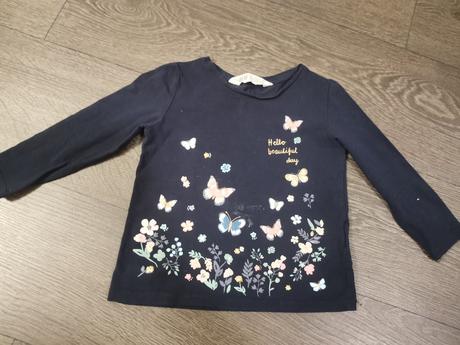 Modré tričko, h&m,92