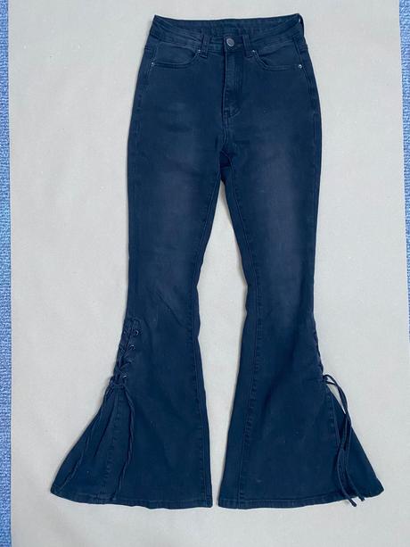 Zvonové nohavice so šnurovaním, xs