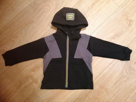 Čierno-šedá zara mikina so žltým zipsom, zara,86