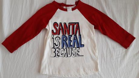 Vianočné tričko , h&m,80