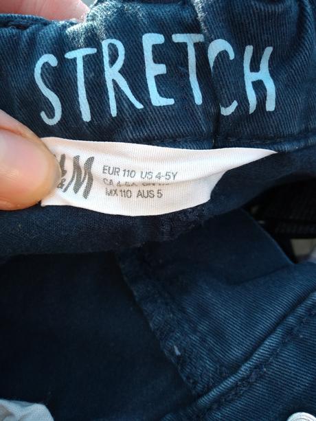 Strechové rifle/nohavice, h&m,110