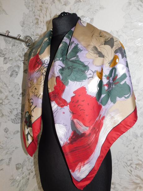 Kvalitná luxusna hodvabna elegantná šatka, xl