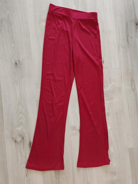 Ľahké malinove  nohavice letné, širšie uni, m