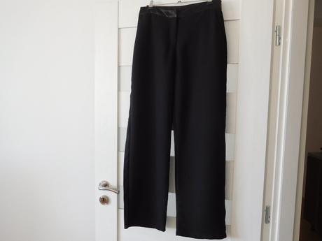 Elegantné nohavice so saténovým pásom, 36v,, 36