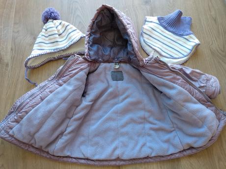 Zimná bunda + čiapka + nákrčník, 74