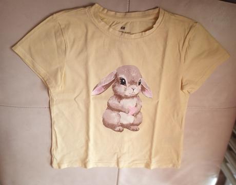 Tričko zajačik, h&m,122