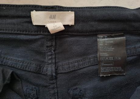 Čierne skinny/obtiahnuté džínsy h&m, h&m,36