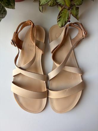 Shapen barefoot sandálky calla natural, veľkosť 40, 40