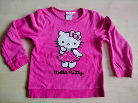 Zamatová mikina hello kitty, h&m,110