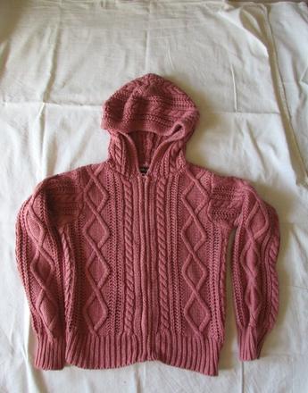 Pletený svetrik staroružová  fb č.xs, fishbone,xs