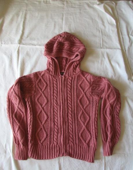 Pletený svetrik staroružová fb č.xs, fishbone,xs