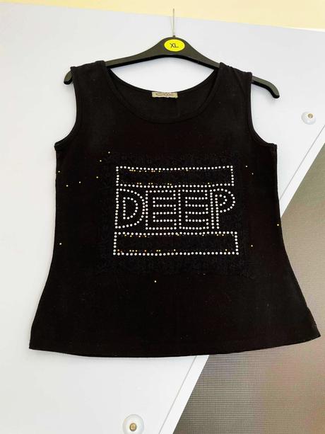 Rockové tielko s trblietavými kamienkami, elle,l