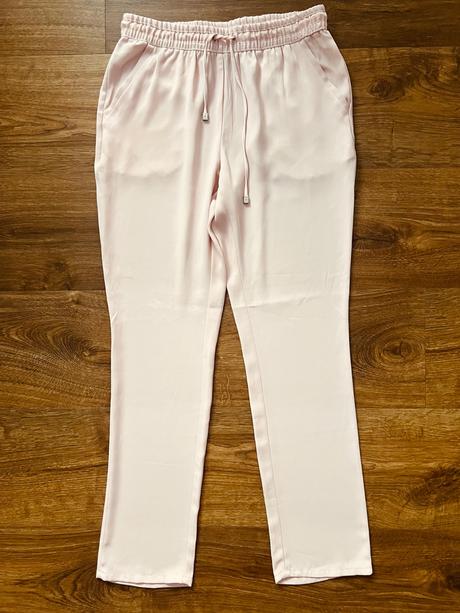 Ružové ľahké nohavice, mango,xs