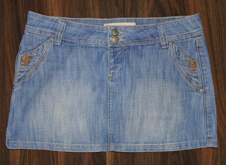 Rifľová mini suknička, s