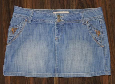 Rifľová mini suknička, s