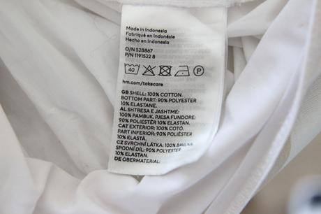 Elegantná bavlnená body košeľa, h&m, h&m,xs