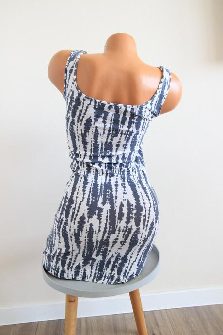 Šedo biele bavlnené mini šaty, h&m, xs, h&m,xs