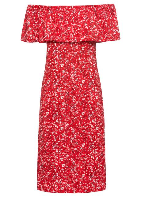 Šaty s ramenami v štýle carmen, bonprix,36 / 38 / l / m