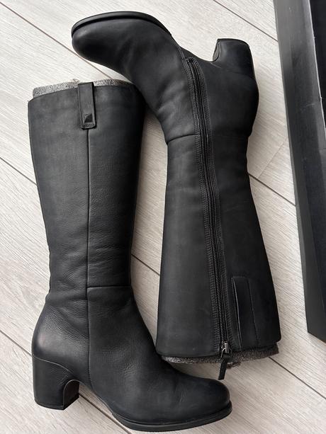 Damske kozene cizmy ecco, ecco,37