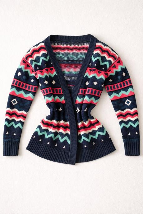 Pletený sveter so vzorom, 