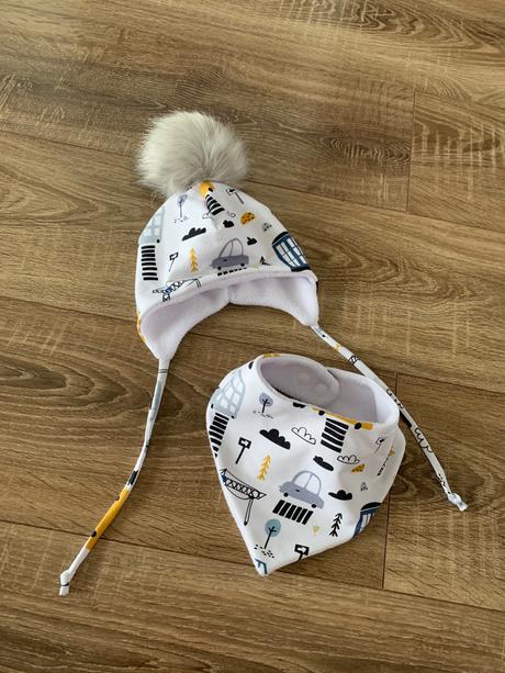 Zateplený set čiapka + nákrčník, 56 / 62