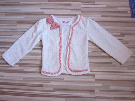 Komplet tričko,kabát a sukňa, 128