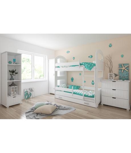 Poschodová posteľ juraj, šírka (cm): 80,dĺžka (cm): 160