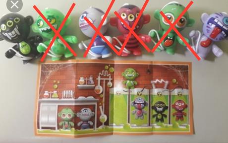 Strasidla na snurke kinder joy, 