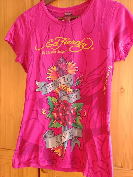 Ed hardy originál dámske tricko l, ed hardy,l