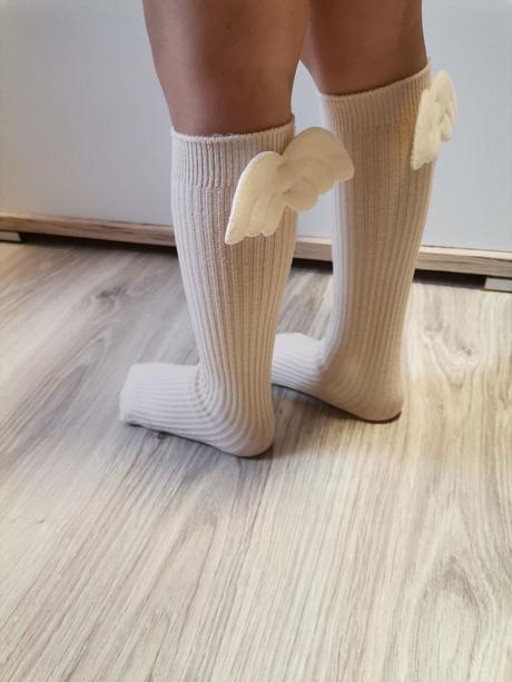 Dievčenské podkolienky s krídlami - 2 veľkosti, 