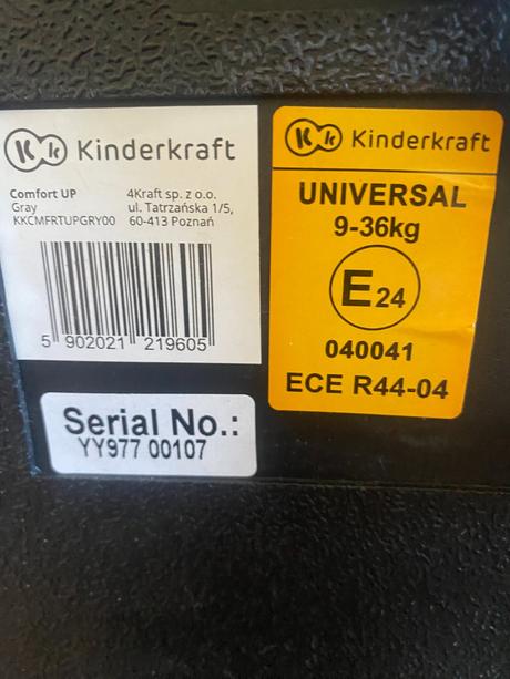 Autosedačka kinderkraft 9-36 kg - osobný odber, 