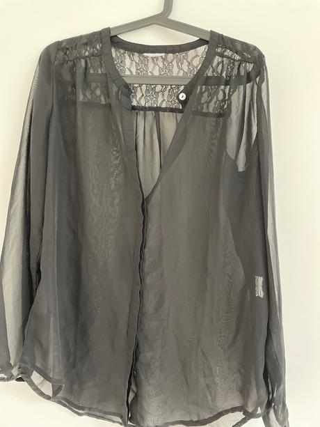 Priehľadná blúzka s krajkou, marks & spencer,42