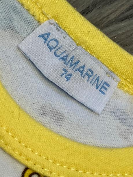 Dievčenské body s letným vzorom aquamarine (74), 74