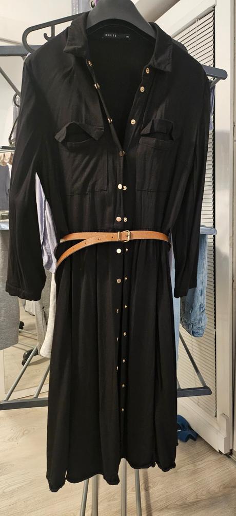 Čierne košelove šaty, mohito,36